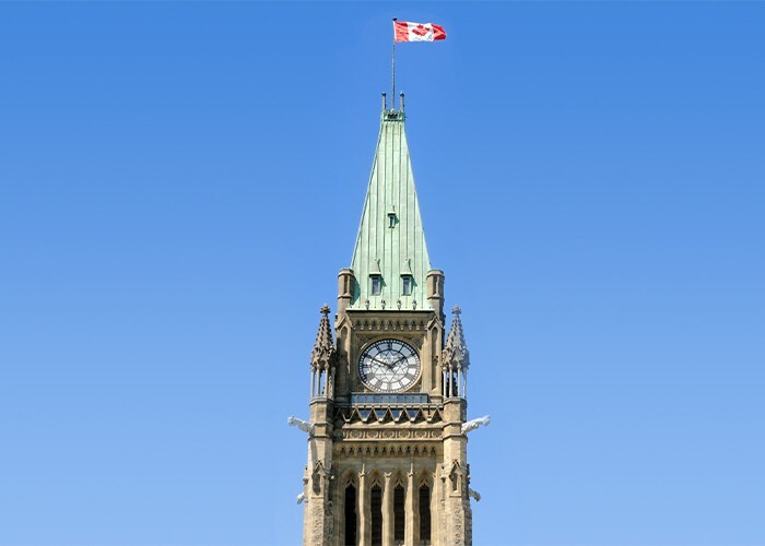 The Canadian Parliament’s Peace Tower.